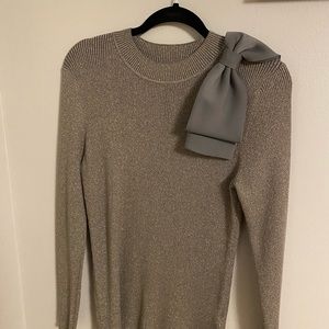 Ted Baker Bow Sweater with Metallic Thread Detail